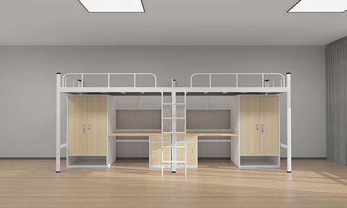 員工宿舍上下鋪鐵床帶柜子，你見過嗎？