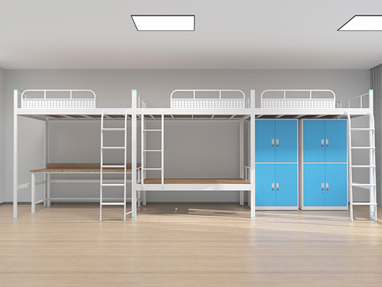 三連體學(xué)生宿舍鐵床尺寸有多大？